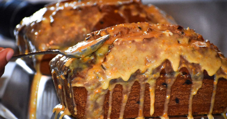 Chocolate Chip Pumpkin Loaf with a Spiced Orange Glaze