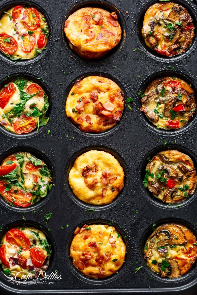 Breakfast Egg Muffins 3 Ways