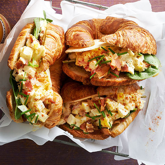 Deviled Egg Croissant Sandwiches